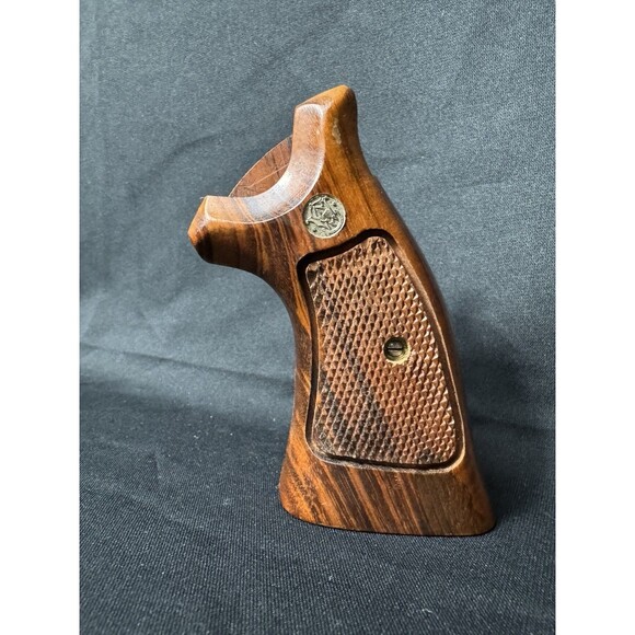 Uesd FACTORY SMITH & WESSON K FRAME MAGNA GRIPS SQUARE BUTT WOOD - Picture 3 of 11
